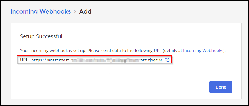URL incoming webhook