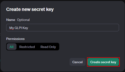 create key